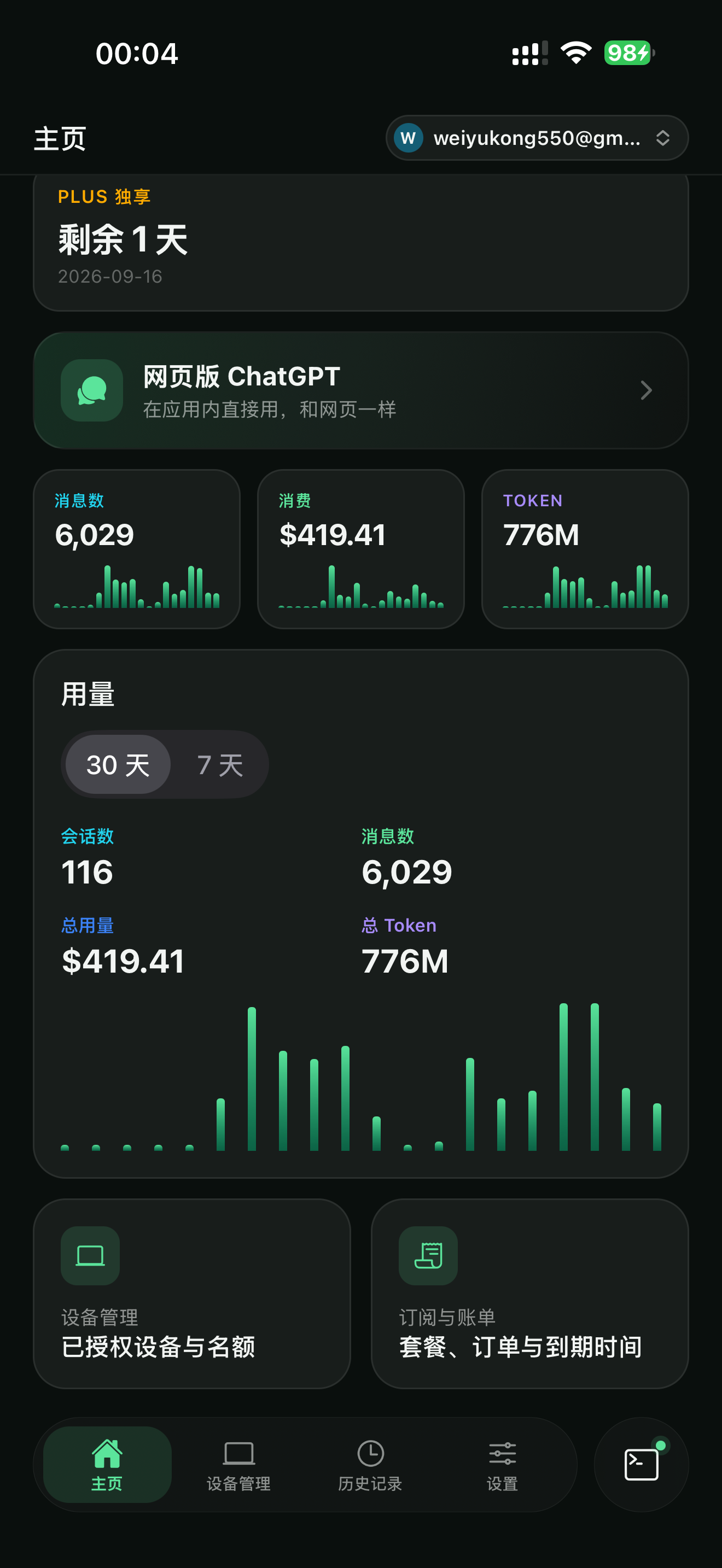 用量统计